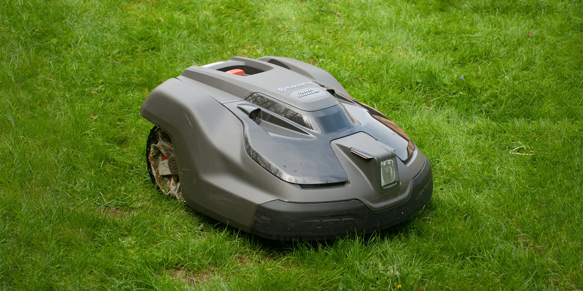 Robot mower used by Wright Way Landscaping